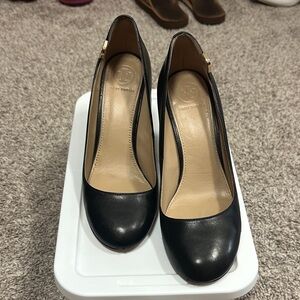 Tory Burch Black Leather Heels